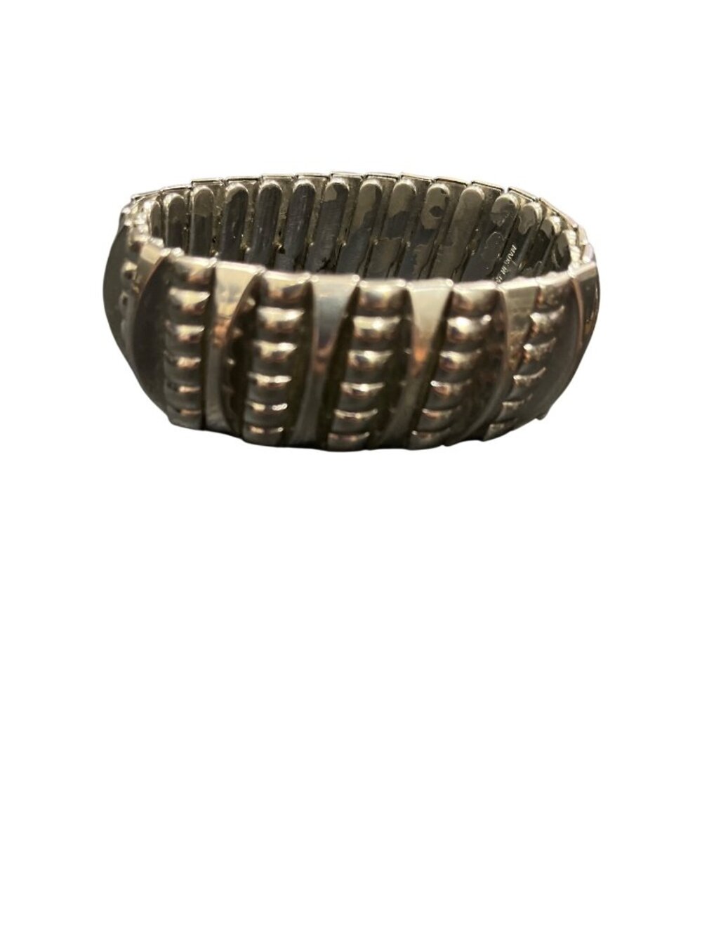 Vintage 1950's60's Japanese wms silver tone expansion stretch bracelet SKU 10615